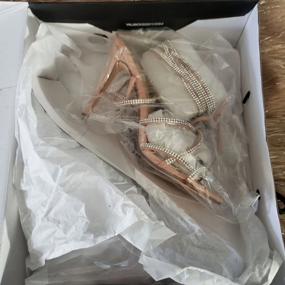 Strappy Rhinestone Heels - Picture 2 of 2